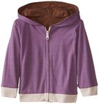 Babysoy Reversible Hoodie, Eggplant, 12-24 months, 1-Pack