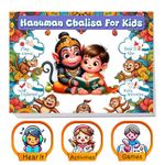 Hanuman Chalisa for kids with Activities, Games & Audio. Free Hanuman's Greeting card, Notebook, stickers, Magical 3D Scenes & bookmarks. Just don't read, listen to it also.