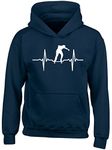 Kids Skate Beat Childrens Hoodie - Boys Girls Skater Skateboarding Birthday Gift Idea Navy Blue