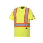 Pioneer 100% Cotton High Visibility T-Shirt, Startech Reflective Tape, Yellow/Green, L, V1050560-L