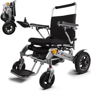 Foldable Electric Wheelchair, 500W Power 25 Miles Long Travel Range Wheelchair, All Terrain Compact Portable User Friendly Motorized Wheelchairs for Adult