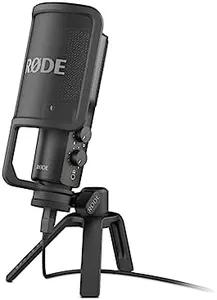 RØDE NT-USB Versatile Studio-Quality Condenser USB Microphone with Pop Filter and Tripod for Streaming, Gaming, Podcasting, Music Production, Vocal and Instrument Recording