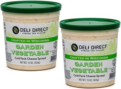 Garden Vegetable Cheese Spread 15oz (2 Pack) – Refrigerated Creamy Veggie Cheese Dip, Wisconsin Cheese Spread for Crackers, Pretzels & Sandwiches, Savory Herb Flavor