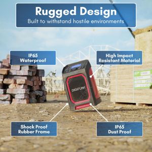 DigiFunk Work Site Radio – Portable, Red