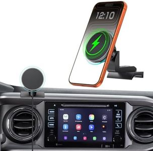 iGoevo Magnetic Phone Mount with 15W Fast Charging for Toyota Tacoma 2016–2023, 22 Strong Magnets, Rock-Solid Hold on Rough Roads