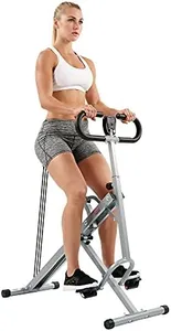 Sunny Health & Fitness Smart Upright Row-N-Ride Exerciser, Squat Assist Trainer for Glutes Workout with Adjustable Resistance, Easy Setup & Foldable, Glute & Leg Exercise Machine- NO. 077S