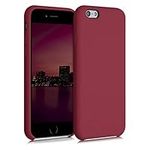 kwmobile Case Compatible with Apple iPhone 6 / 6S Case - TPU Silicone Phone Cover with Soft Finish - Rhubarb Red