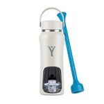 DYLN Hydrogen Water Bottle | Create Hydrating Alkaline Hydrogen-Rich Water Up to 9 pH | Vacuum Insulated Stainless Steel Water Bottle | Keeps Water Cold for 24 Hours | 25 oz, Pearl