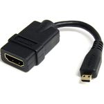 StarTech.com HDADFM5IN 5-Inch High Speed HDMI Adapter Cable with Ethernet to HDMI Micro, F/M (Black)