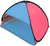 Beach Tent Mini, Pop Up Can Play on phone Sun Shelter Portable Hiking Tents with Carry Bag Anti UV Automatic Sun Shelter for Beach, Park, Camping (Blue and Pink)