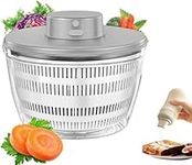 Salad Spinner Kitchen 4L Capacity Vegetable Washer w/Plastic Squeeze bottle,USB Electric Chargeble Lettuce Cleaner and Dryer w/Bowl Easy to Clean Kitchen Essential (white)