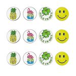 GOLTERS Golf Ball Markers Assorted Patterns Value Pack of 12 Golf Gifts, Golf Cap Clips and Divot Repair Tools Parter Accessories Sets for Men Women Kids Golfer(Coloful Mixed 01)