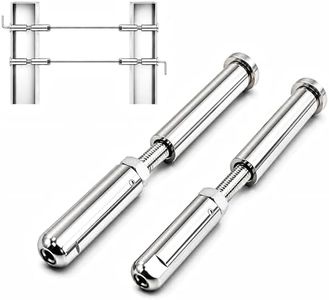 MR.RAIL 1/8" Cable Railing Tensioner for Wood & Metal Post, Quick Push Lock Swageless Cable Railing Hardware, No Crimping Through Post System for Deck & Balcony, 316L Stainless Steel, 1 Pair MR-06