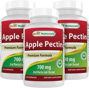 Best Naturals Apple Pectin 700 mg - Dietary Fiber - Intestinal Support - 120 Capsules (120 Count (Pack of 3))