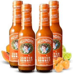 Melinda’s Scotch Bonnet Hot Sauce - Gourmet Scotch Bonnet Pepper Sauce - Made with Scotch Bonnet Peppers, Carrots, Papaya & Lime Juice - Keto, Kosher, Vegan, Gluten Free Hot Sauce - 5oz, 4 Pack