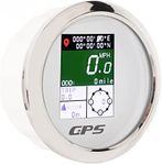 85MM GPS Speedometer, DC 9‑32V 0-359 Compass Universal Digital Speed Odometer TFT Waterproof Marine MPH Speedometer Antifogging GPS Smart Gauge for Motorcycle Car Truck Yacht RV (White Dial)