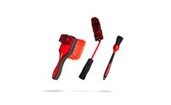 Adam's Polishes Detailing Wheel Brush Bundle - Car Cleaning Brushes for Wheel & Tire Cleaners | Includes Wheel & Tire Brush, Lug Nut Brush & Large Angled Brush (Brush Bundle)