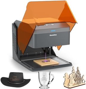 Kiosk 5W Laser Engraver, Light Weight & Portable Laser Engraver Machine, Home Laser Cutter with Acrylic Enclosure for DIY Wood/Leather/Metal, 3.9 x 3.9inch Engraving Area, Laser Safety Class 1