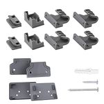 Original Fittings Pack of Retractable Stair Gate, Retractable Gate Standard Accessories with Skirting Board Spacers, Complete Spare Parts Replacements of Baby Safety/Pet Dog Gate by Double Elite, Grey