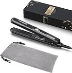 Wavytalk Mini Hair Straighteners, Ceramic Mini Hair Straightener for Short Hair, Curls Bangs, Travel Straighteners Dual Voltage Black.