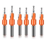 Wood Hole Drill Bit Timber Wood Working Countersink Drill Bit Set Screw Cutter For Wood（6PCS)
