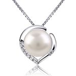 B.Catcher Silver Necklace Pearl Jewellery 925 Freshwater Pearl Heart Pendant Nekclaces