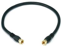 Monoprice 75ohm F Type Quad Shielded Coaxial Cable - Black