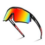 FEISEDY Polarized Sports Sunglasses for Men Women, Teens Baseball Tennis Sunglasses, TR90 Cycling Glasses B4151