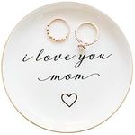 Mom Gifts for Mom - I love you Mom Jewelry Ring Dish | Mothers Day Gifts from Daughter | Mom Birthday Gifts from Son | Ring Holder Jewelry Dish for Women | Classic | by Amy Holt Bridal