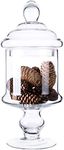 Diamond Star Apothecary Glass Candy Jar with Lids, Candy Buffet Display Elegant Storage Jars, Decorative Wedding Candy Canisters (Height: 12" Body: 6")