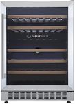 Cookology CWC605SS Freestanding Undercounter Fridge Cabinet 60cm Wine Cooler, 54 Bottle, 135L Capacity, with Digital Temperature Control and Reversible Door - in Stainless Steel