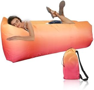 Inflatable Couch Air Sofa - Portable Gradient Color Inflatable Lounger for Camping, Hiking, Festival & Beach Accessories - Waterproof and Easy to Set Up Camping Essentials Beach Gear (Sunset)