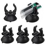 Uniclife 3.3cm Aquarium Heater Suction Cups Suckers with 2.4cm Clips Black Standard Heating Rod Holders Clamps for Fish Tanks (Not For Airline Tubing), 12 Pack