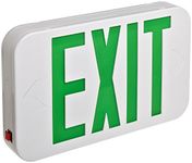 Morris Products 73016 Grn LED Wh Battery Backup Exit Exit Light