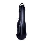 Crossrock Poly Carbon fits 4/4 Violins, Anti-Scratch Shaped Flight Case in Black(CRF4020SVBK)