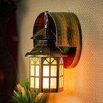 GreyWings Jharokha Wall Lamp Night Wall Light, (Color Copper Antique) Pack of 1