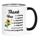 Maustic Thank You Gifts for Women, Appreciation Gifts for Teacher Coworker Friends, Boss Mentor Gifts, Coworker Boss Leaving Farewell Gifts, Thank You for Being a Part of My Journey Mug, 11 Oz