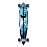 YOCAHER Punked Graphic Pintail Complete Longboard Skateboard, Tsunami, 40 x 9-Inch