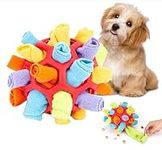 Ulgoo Dog Puzzle Toy Dog Chew Toys Dog Enrichment Toys Encourage Natural Foraging Skills Portable Pet Snuffle Ball Toy (Red)