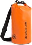 Mountain Land Waterproof Dry Bag with Inside Zippered Pocket Roll Top Compression Sack Keeps Gear Dry for Kayaking, Beach, Rafting, Boating, Hiking, Camping and Fishing Orange 20L