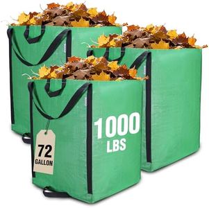 WORKPRO Heavy Duty 72-Gallon Reusable Yard Waste Bags, 3 Pack Self-standing Leaf and Lawn Bags with Reinforced Handles, Garden Waste Bags for Debris, Leaves, Grass, and Outdoor Recycling, Green