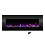 Northwest Electric Fireplace- Wall Mounted Color Changing LED Fire and Ice Flames, NO Heat, Multiple Decorative Options and Remote Control, 54 inch (80-2000A-54-NH)