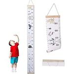 Kids Height Ruler, Kids Height Growth Chart, Height Measurement Ruler, Canvas and Wood Removable Cute Wall Hanging Portable Baby Growth Chart for Baby, Children, Boys, Girls