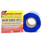 Rescue Tape, Self-Fusing Silicone Tape, Emergency Plumbing Pipe & Radiator Hose Repair, Electrical Insulation, Military Std, 1" x 12', Blue