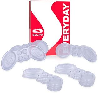 SULPO 4 pares de almohadillas de silicona para el talón, para hombres y mujeres, transparente