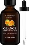 Brooklyn Botany Sweet Orange Essential Oil – 100% Pure and Natural – Premium Grade Oil with Dropper - for Aromatherapy and Diffuser - 1 Fl Oz