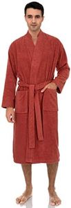 TowelSelections Men's Robe, Turkish Cotton Terry Kimono Bathrobe X-Large/XX-Large Ginger Spice