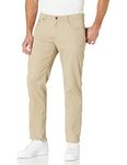 Amazon Essentials Men's Straight-Fit 5-Pocket Stretch Twill Pant, Khaki Brown, 34W x 30L