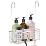 Shower Caddy Hanging, YUOROS Over the Door Shower Organizer Rack 304 Stainless Steel Rustproof (Silver)