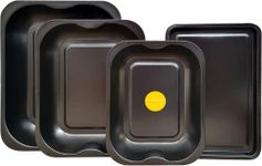 4-Pack Black Roasting and Baking Tr